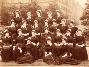 Nursing staff, circa 1900. 